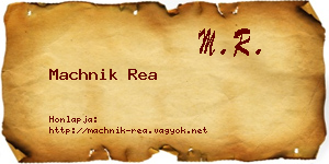 Machnik Rea névjegykártya
